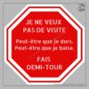 Aimant Je veux pas de visite. Peut-être que je dors. Peut-être que je baise. Fais demi-tour – Image 2